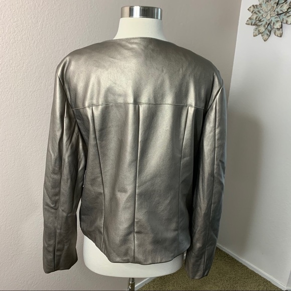 Liz Claiborne NWT Faux Leather Jacket Blazer - Picture 3 of 11